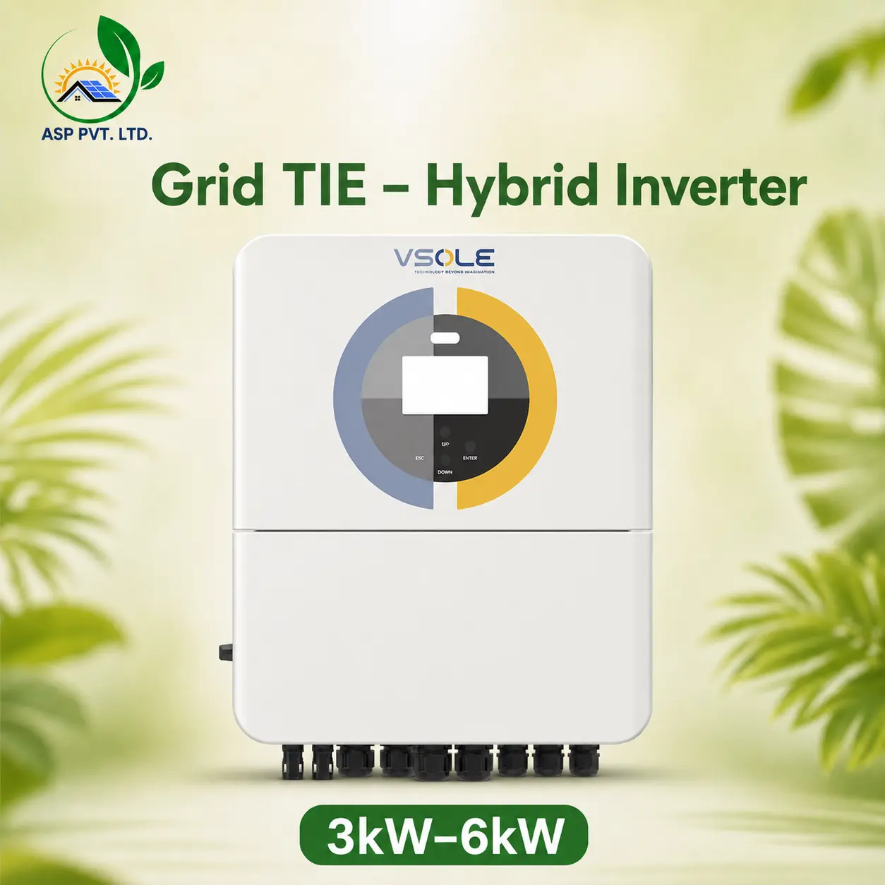 Single Phase Grid TIE – Hybrid Inverter 3-6kw