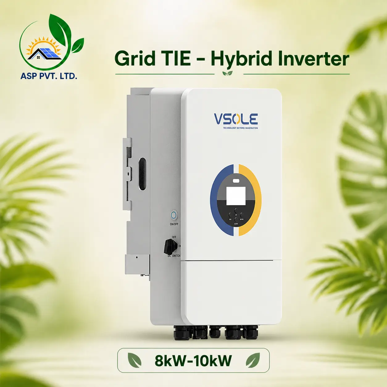 Single Phase Grid TIE – Hybrid Inverter 8-10Kw