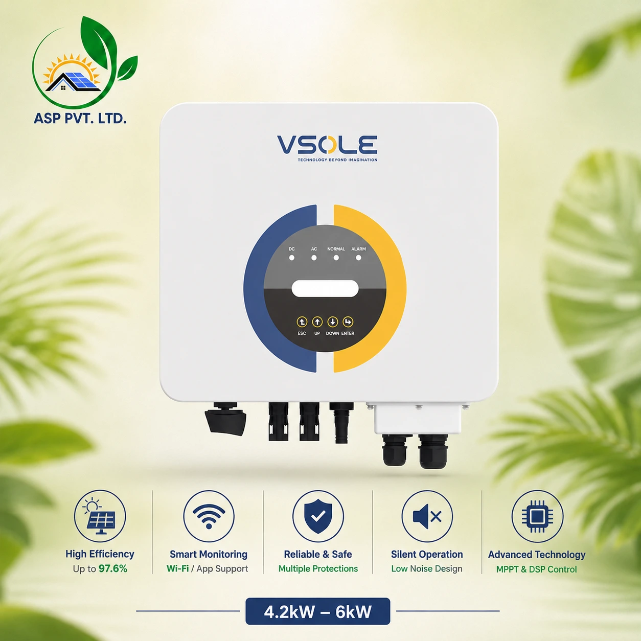Single Phase Grid Tie Inverter 4.2-6kw